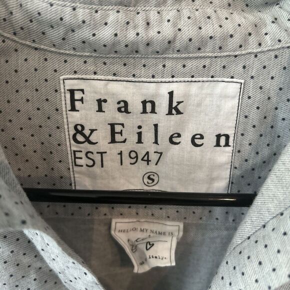Frank & Eileen Gray Cotton Eileen Button Front Blouse Womens Size Small - Picture 3 of 9